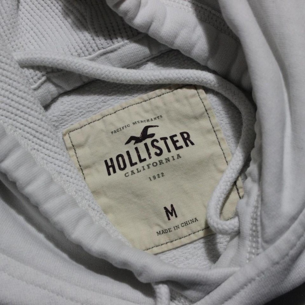 Womens White Y2K Skater Spellout Preppy Hollister Pullover Hoodie - Picture 4 of 8